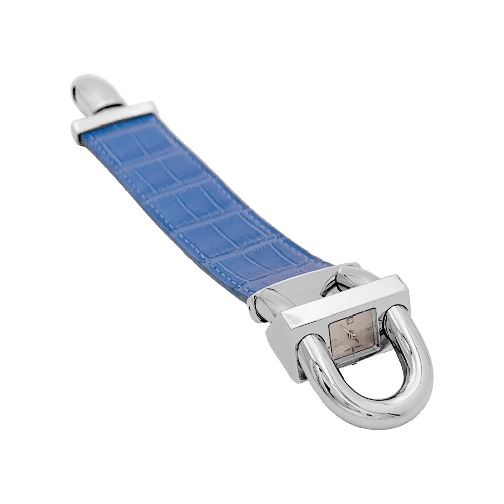 Montre Van Cleef & Arpels, "Cadenas", acier, cuir.