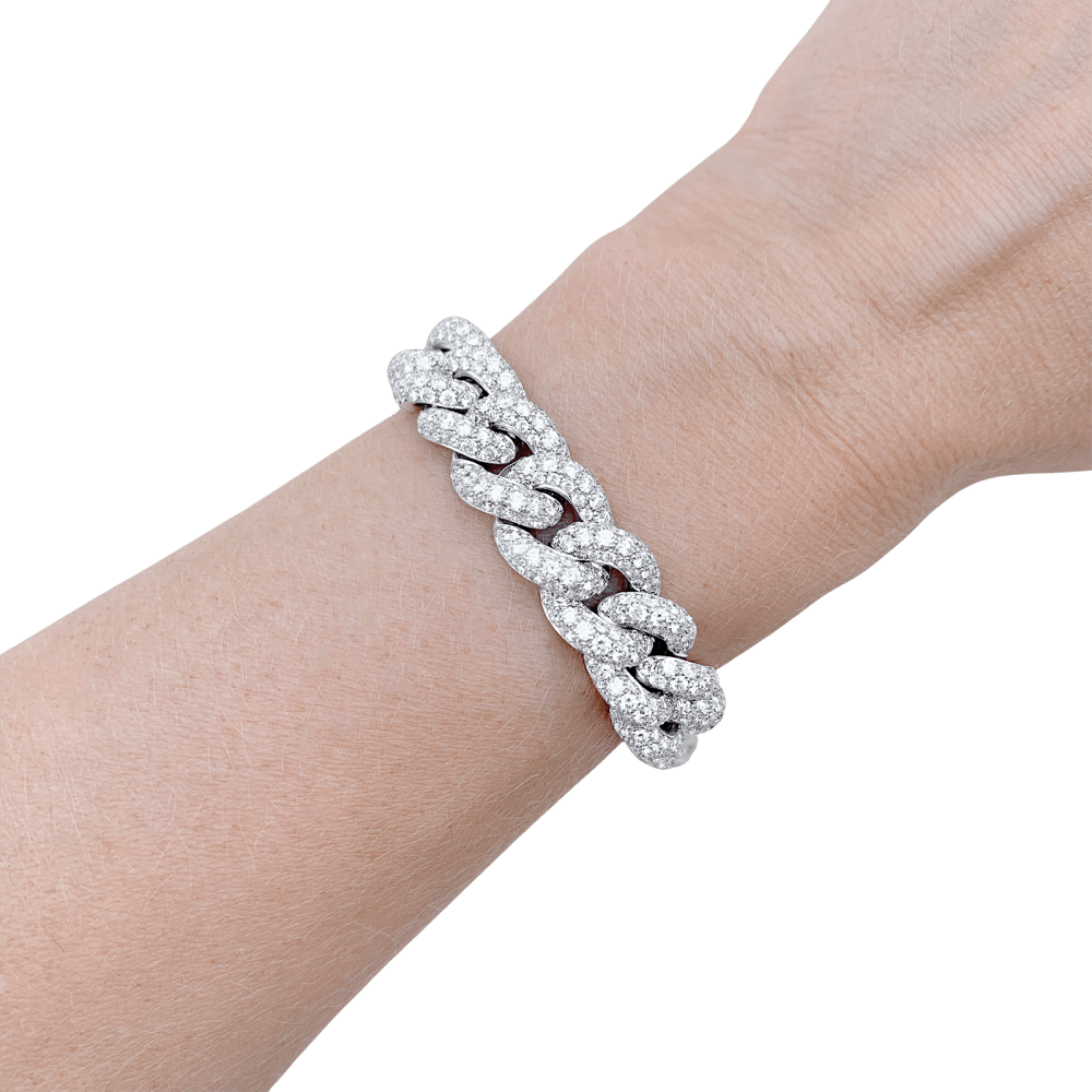Bracelet Pomellato, "Catene", or blanc et diamants.