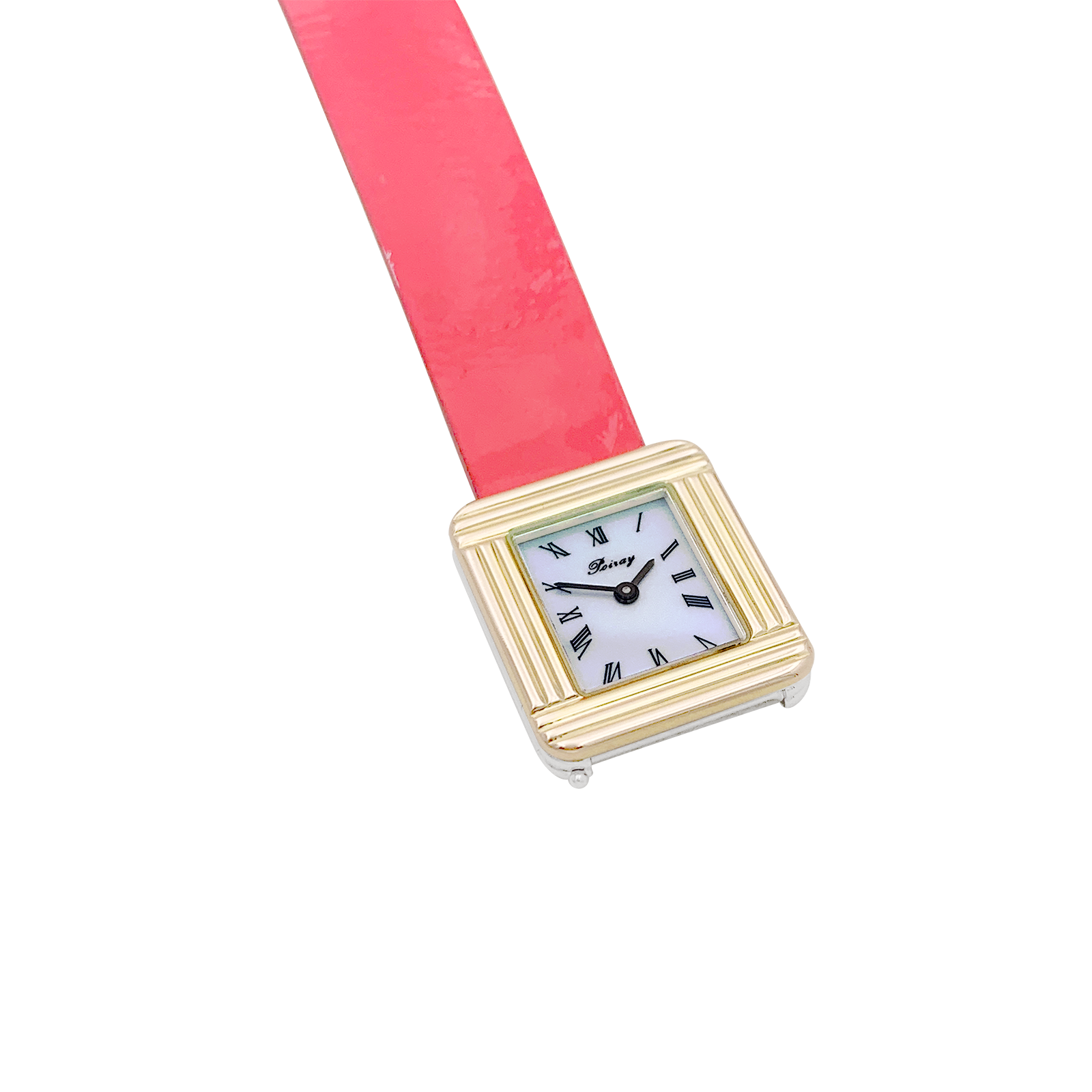 Montre Poiray, "Ma Première", plaqué or, acier.