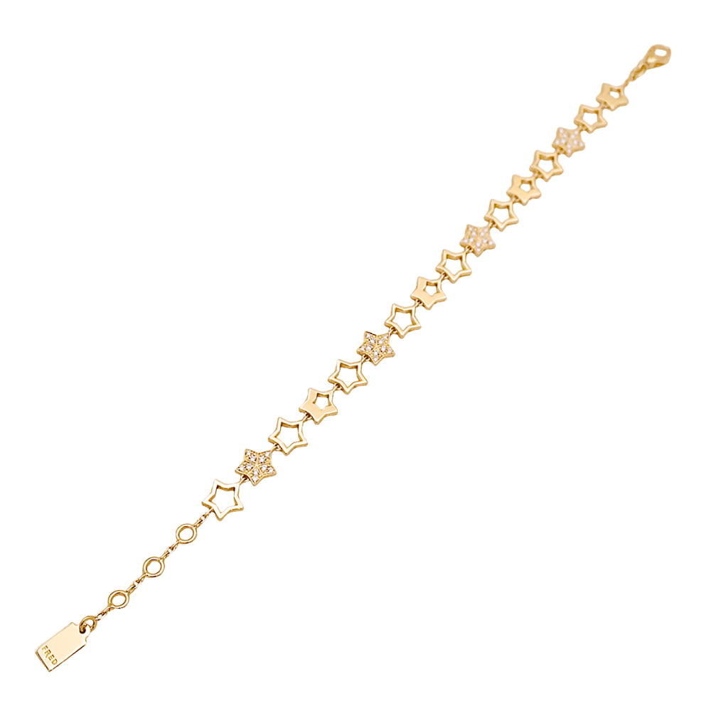 Bracelet Fred, "Star", or jaune et diamants.