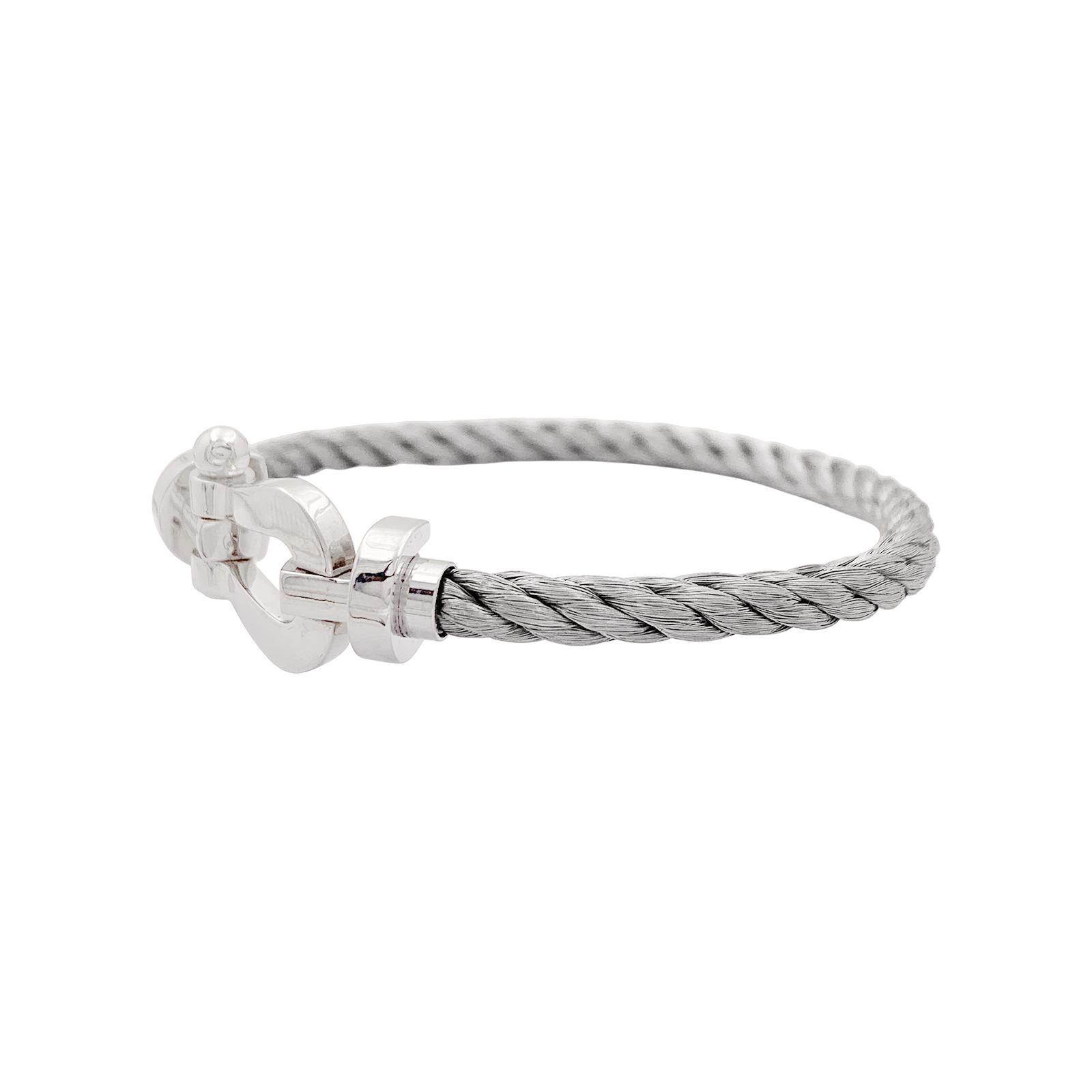 Bracelet Fred, "Force 10", or blanc, acier.