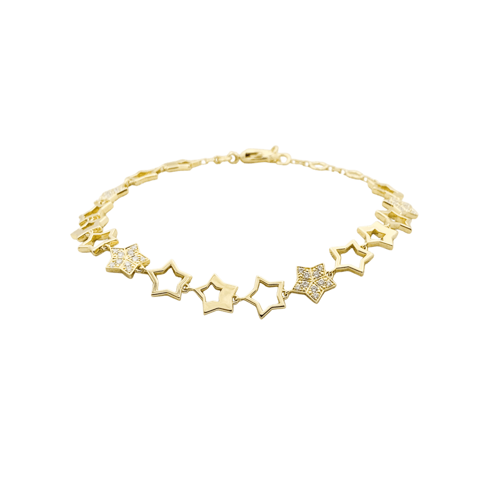 Bracelet Fred, "Star", or jaune et diamants.