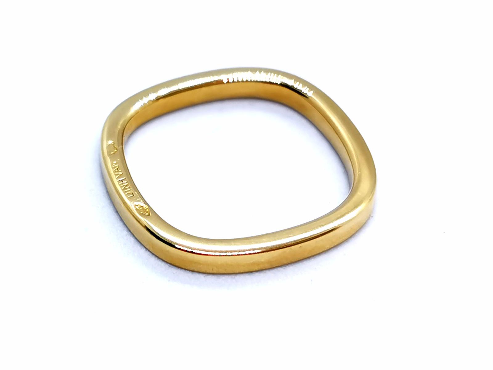Dinh Van Ring Wedding Ring Square Yellow Gold