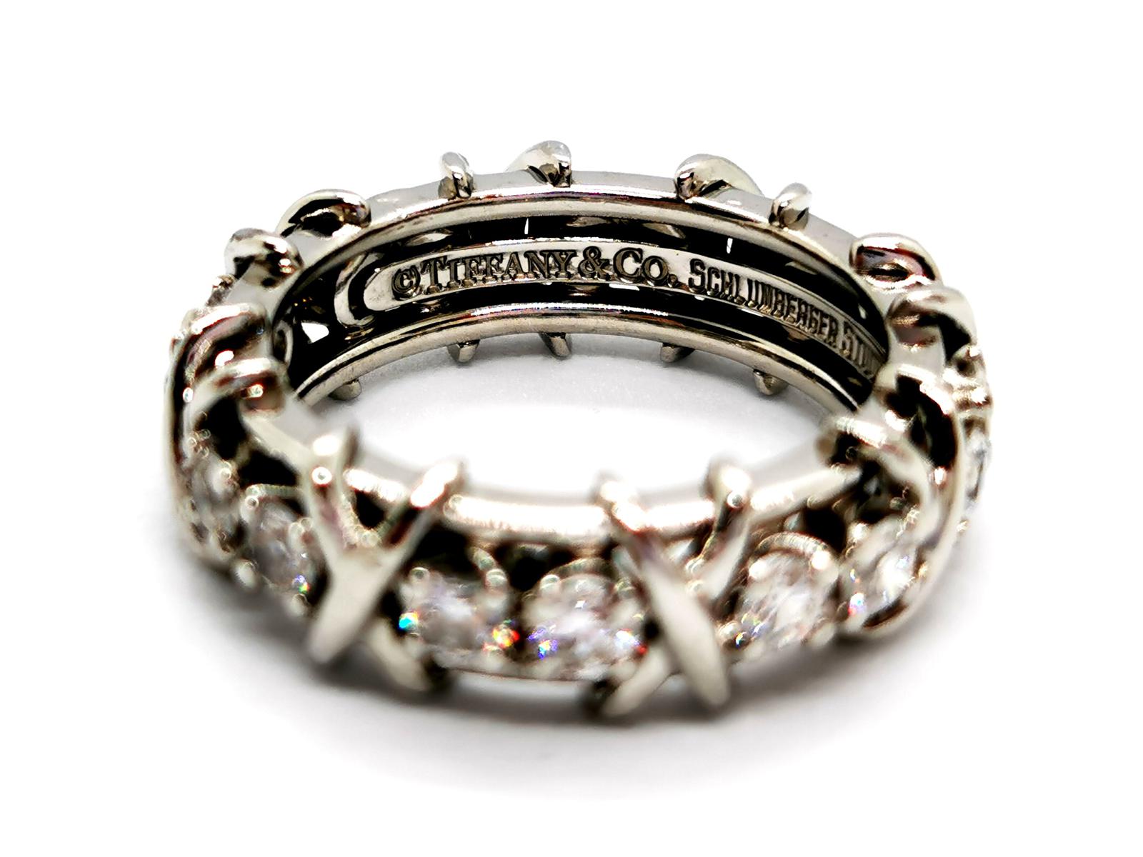 Tiffany &amp; Co Sixteen Stone Platinum Diamond Wedding Ring