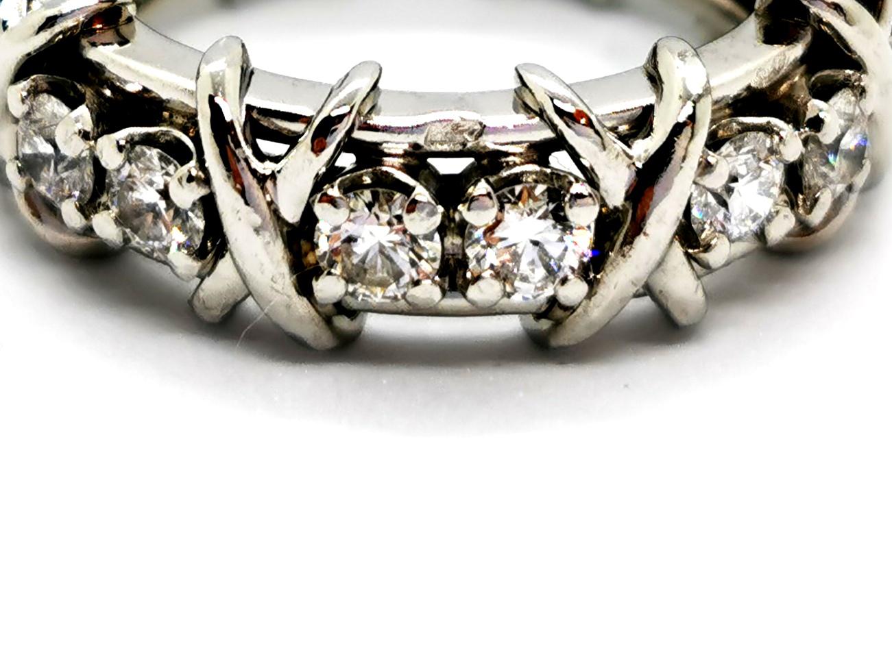 Tiffany &amp; Co Sixteen Stone Platinum Diamond Wedding Ring