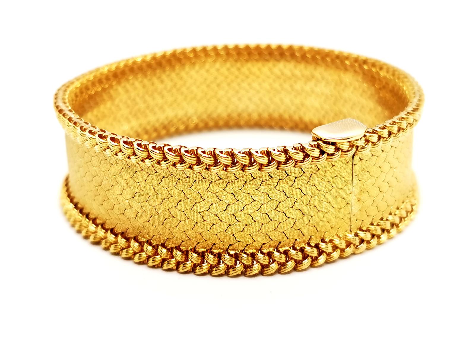 Georges Lenfant Yellow Gold Cuff Bracelet