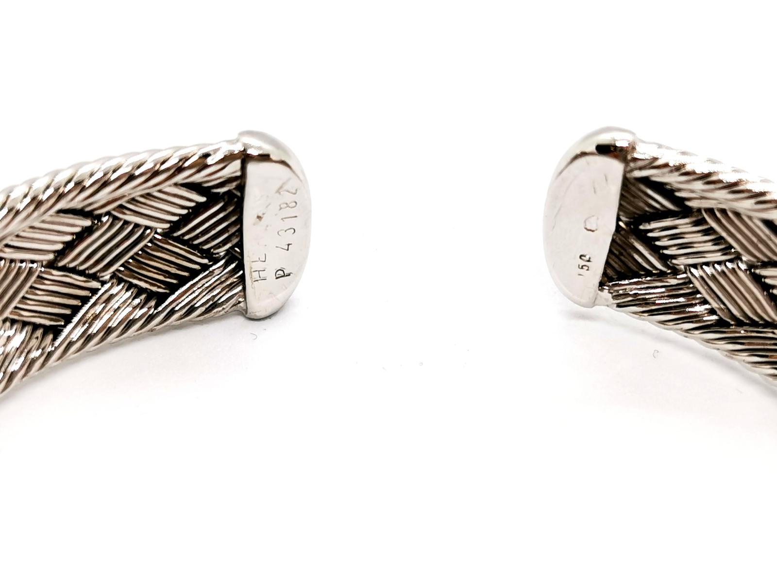 Hermès Cuff Bracelet White gold