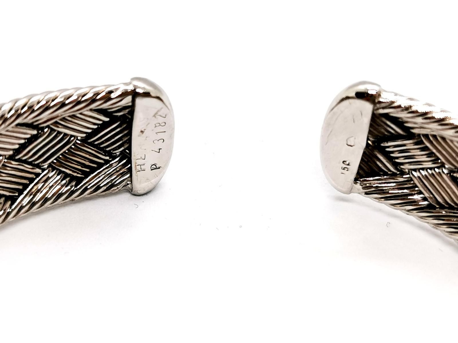 Hermès Cuff Bracelet White gold