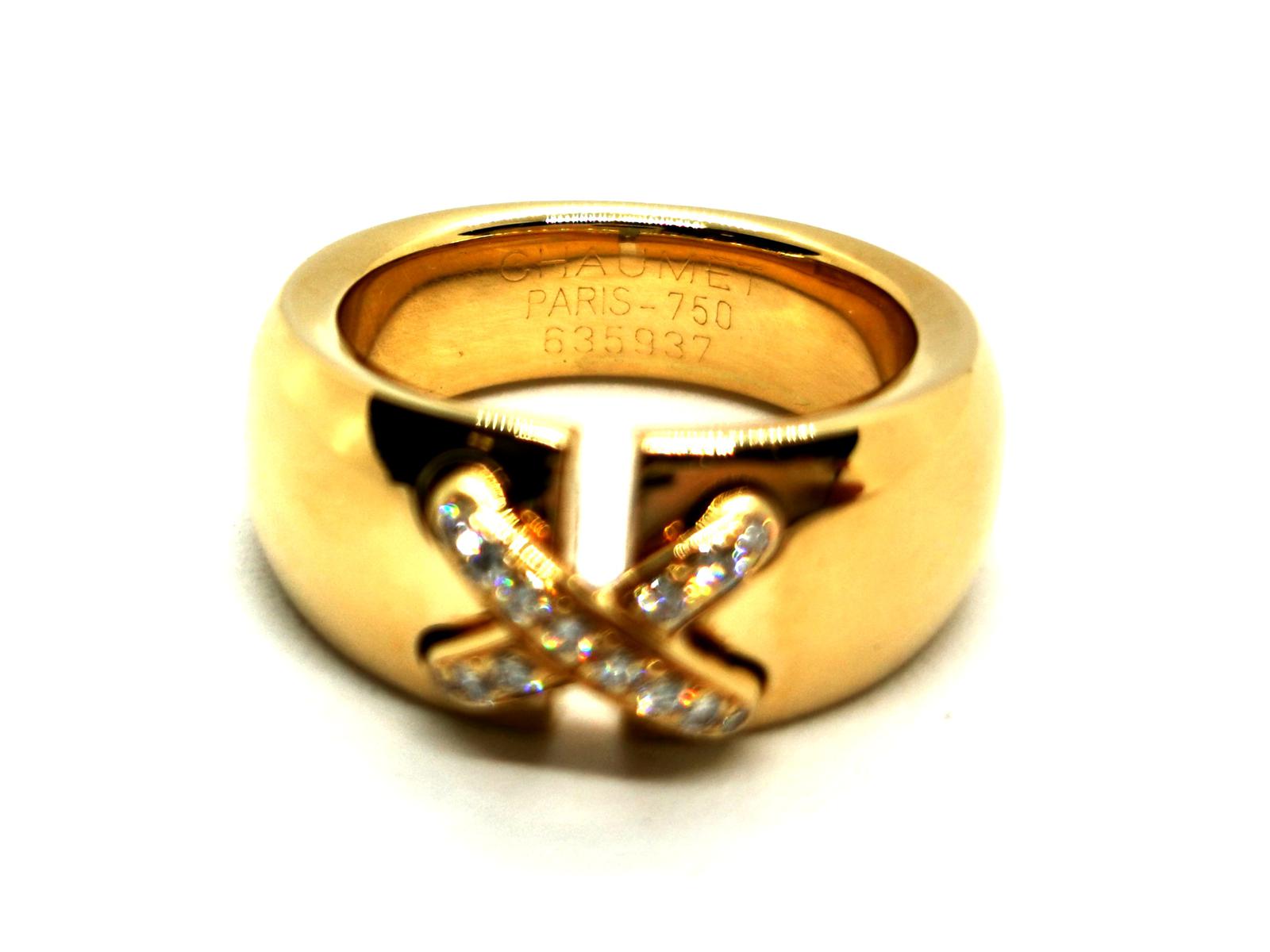 Chaumet Links Ring Yellow Gold Diamond