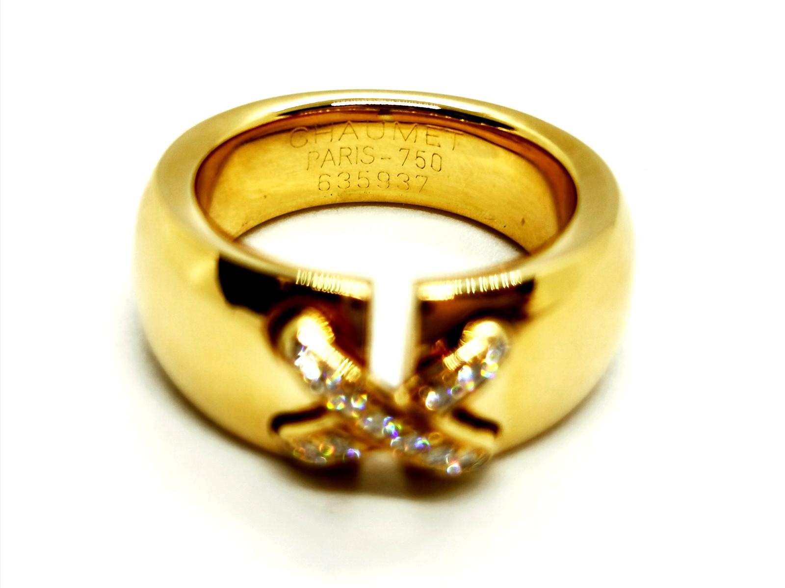 Chaumet Links Ring Yellow Gold Diamond