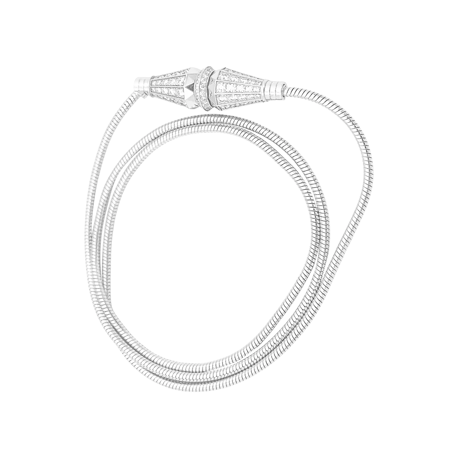 Bracelet Boucheron "Jack de Boucheron" or blanc, diamants.