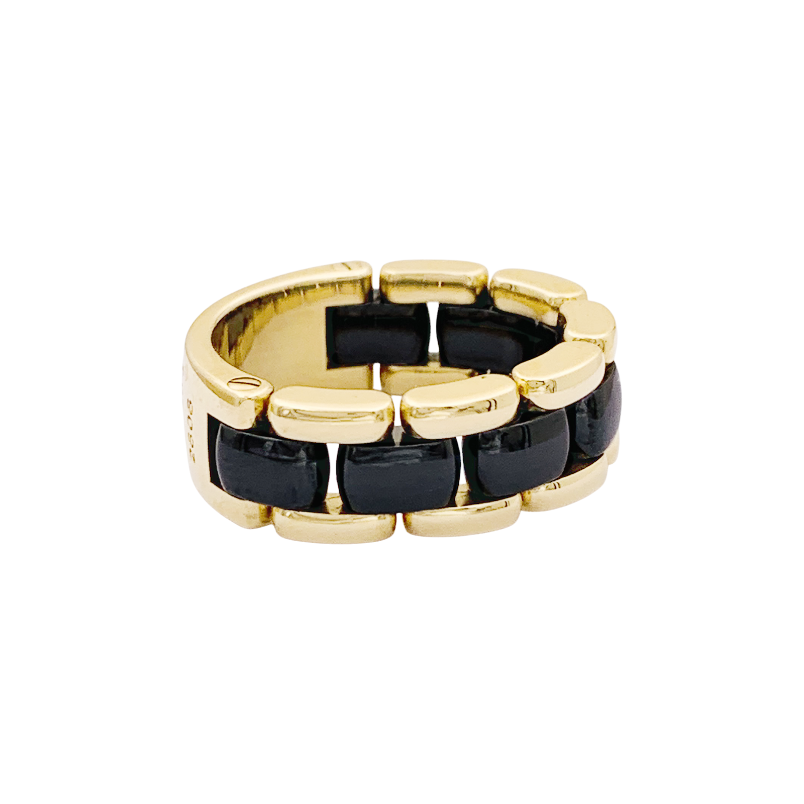 Bague CHANEL, "Ultra" or jaune et céramique.