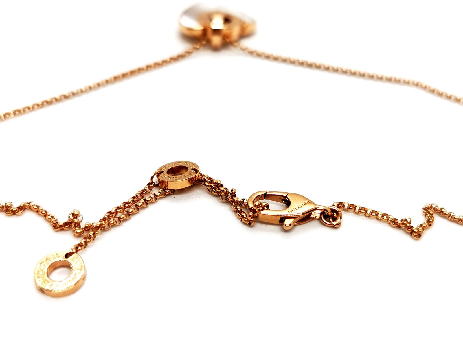 Bulgari Cuore Heart Necklace Rose gold Mother-of-pearl