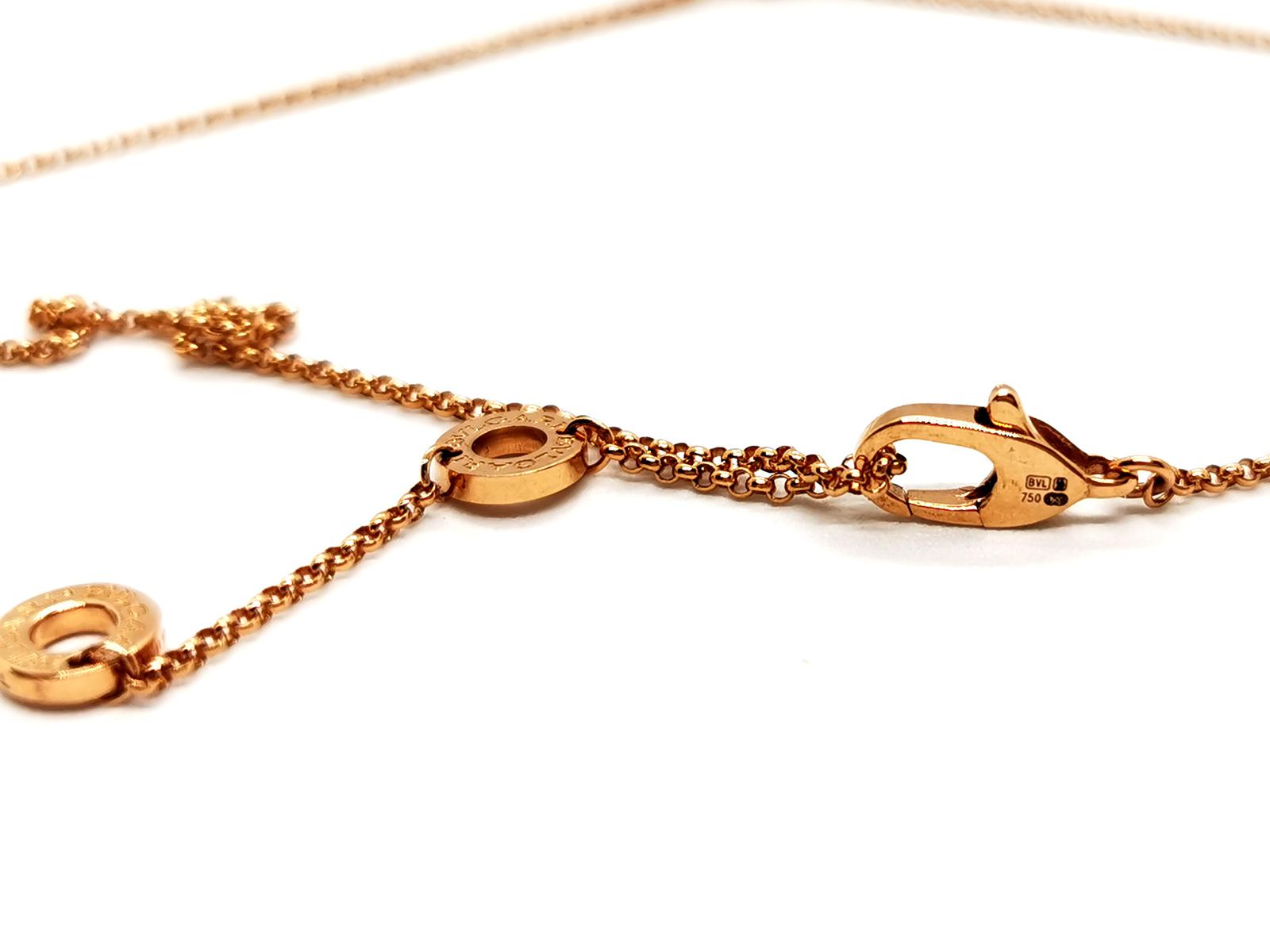 Bulgari Cuore Heart Necklace Rose gold Mother-of-pearl