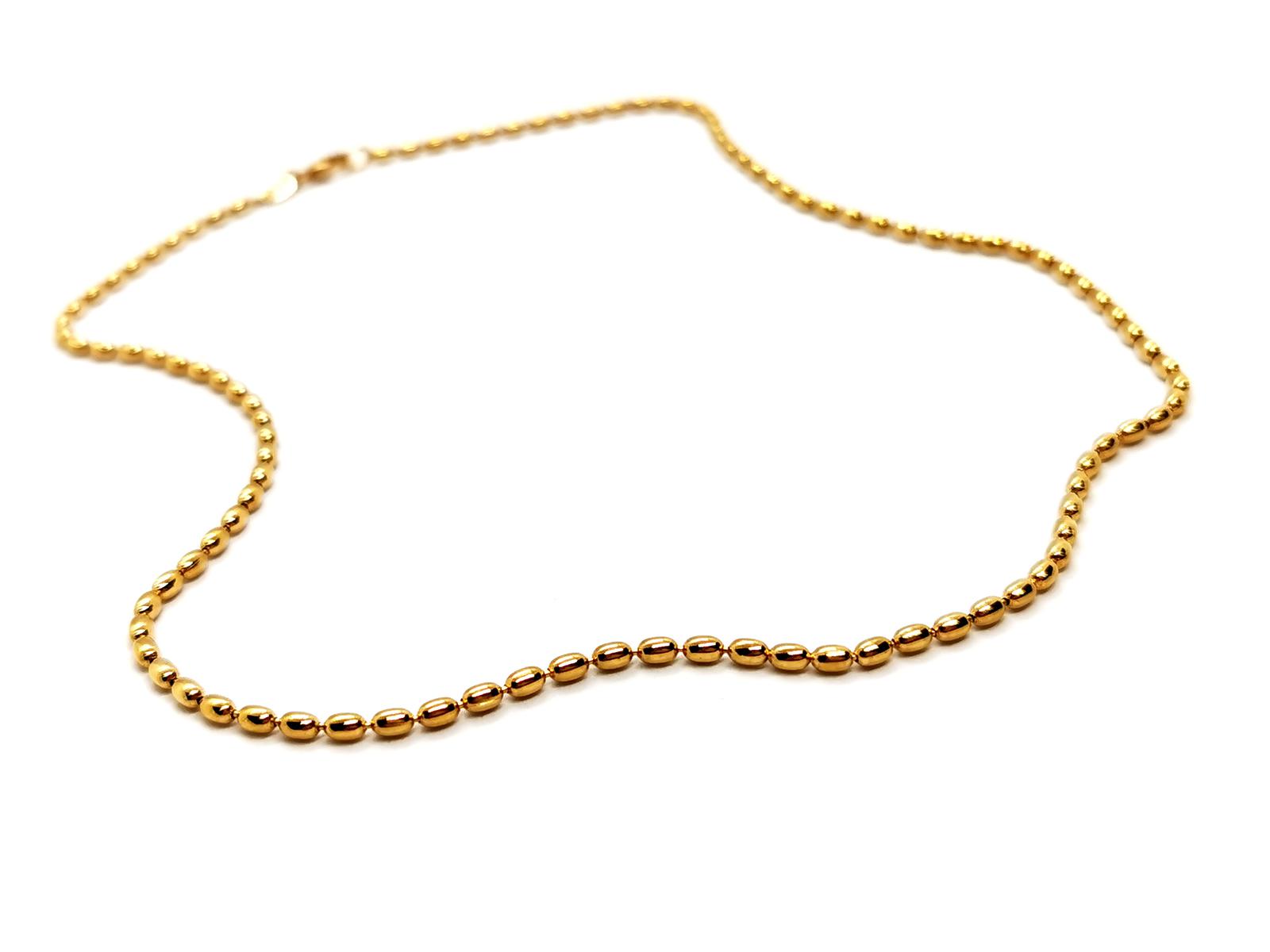 Fred Olive Mesh Necklace Yellow Gold