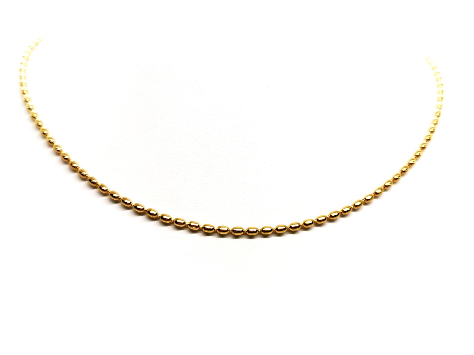 Fred Olive Mesh Necklace Yellow Gold