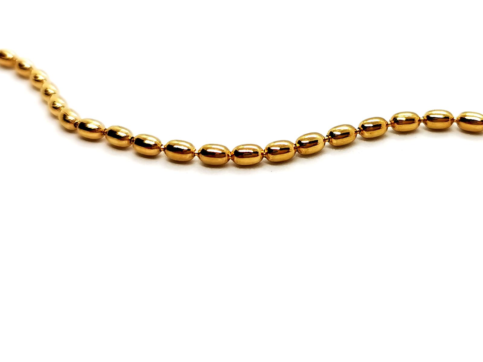 Fred Olive Mesh Necklace Yellow Gold