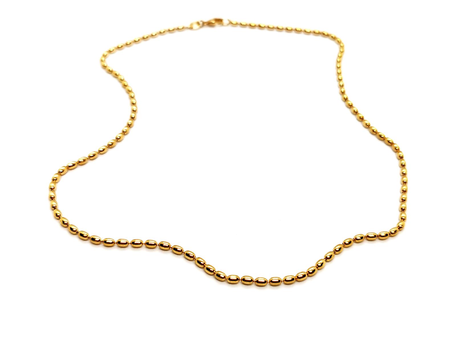 Fred Olive Mesh Necklace Yellow Gold