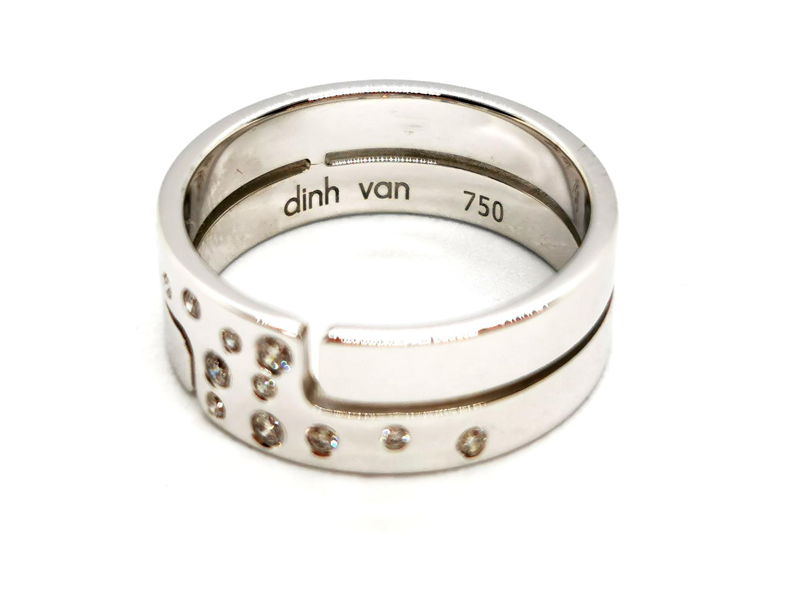 Dinh Van Seventies Ring White Gold Diamond