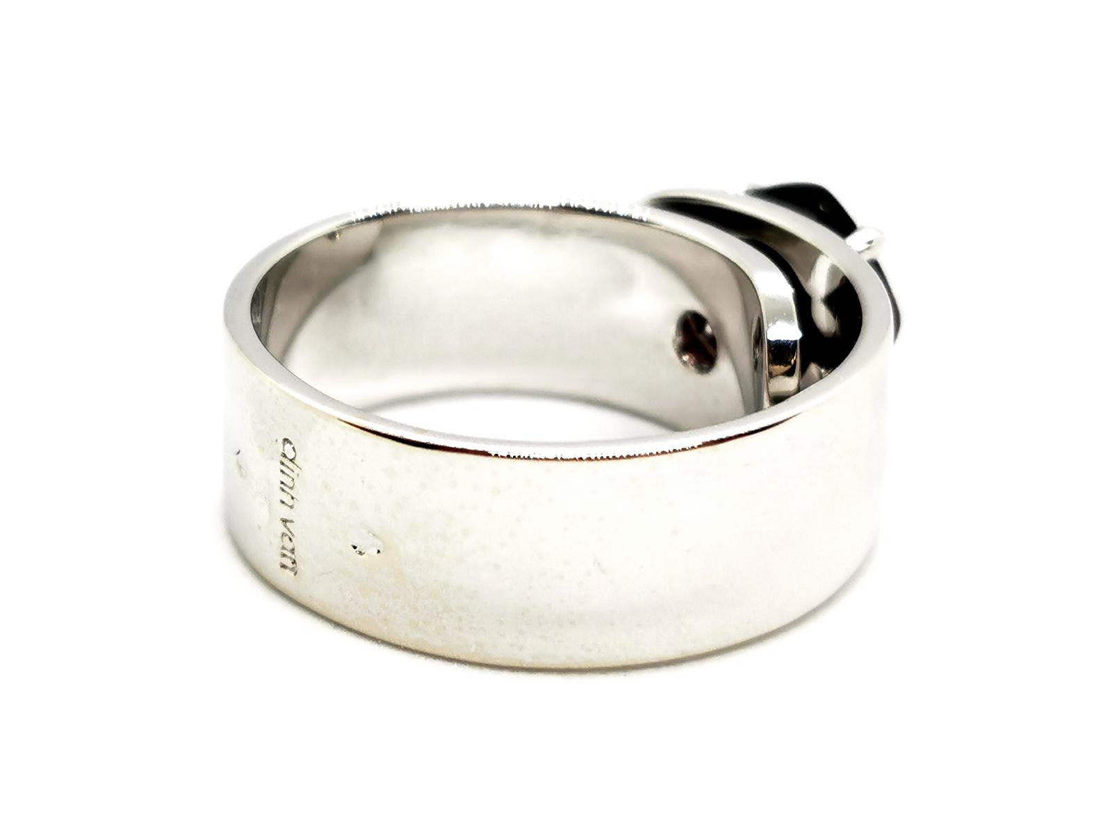 Dinh Van Sixtine Ring White Gold Garnet