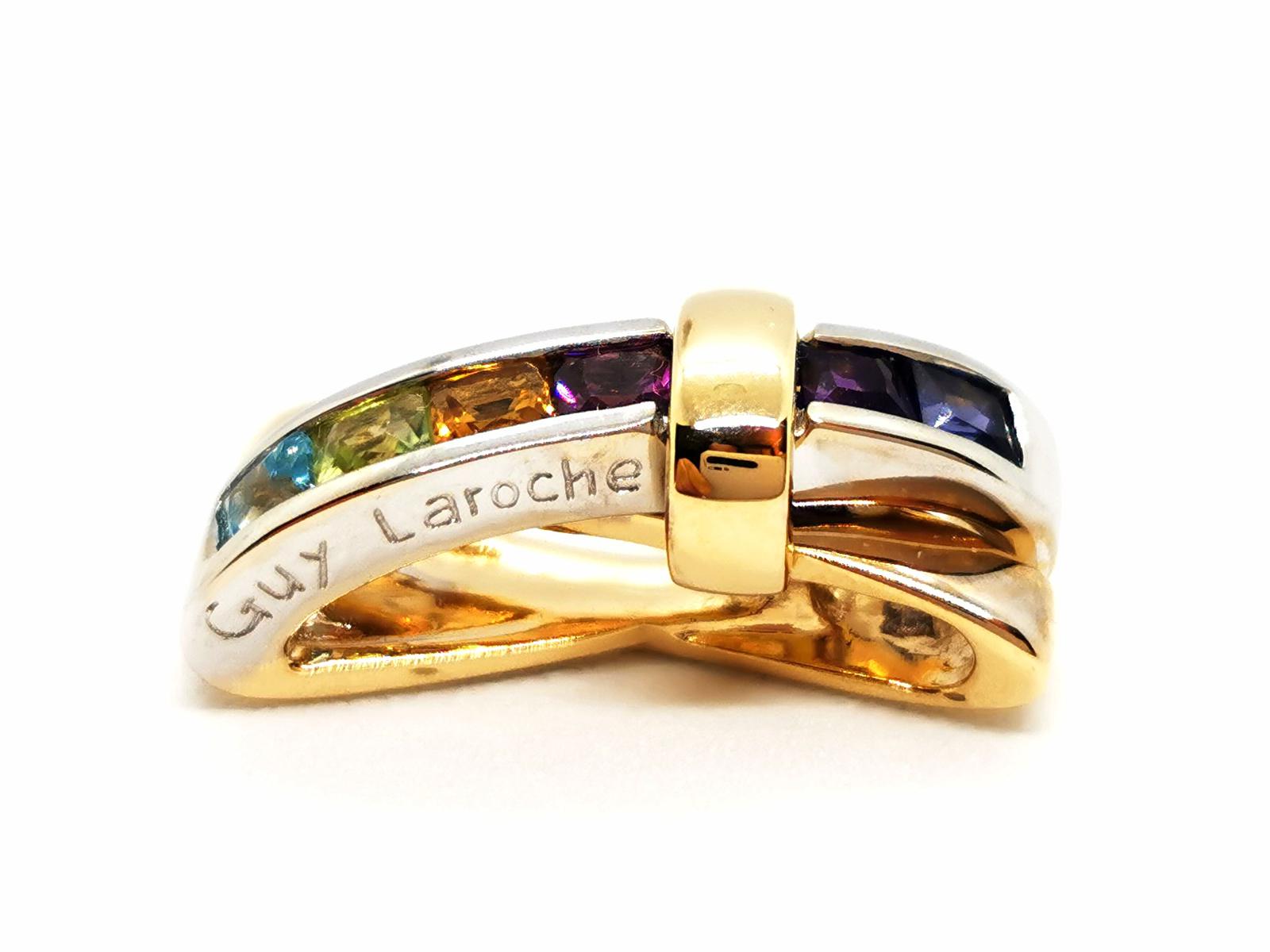 Guy Laroche Pendant White gold, Yellow gold Amethyst