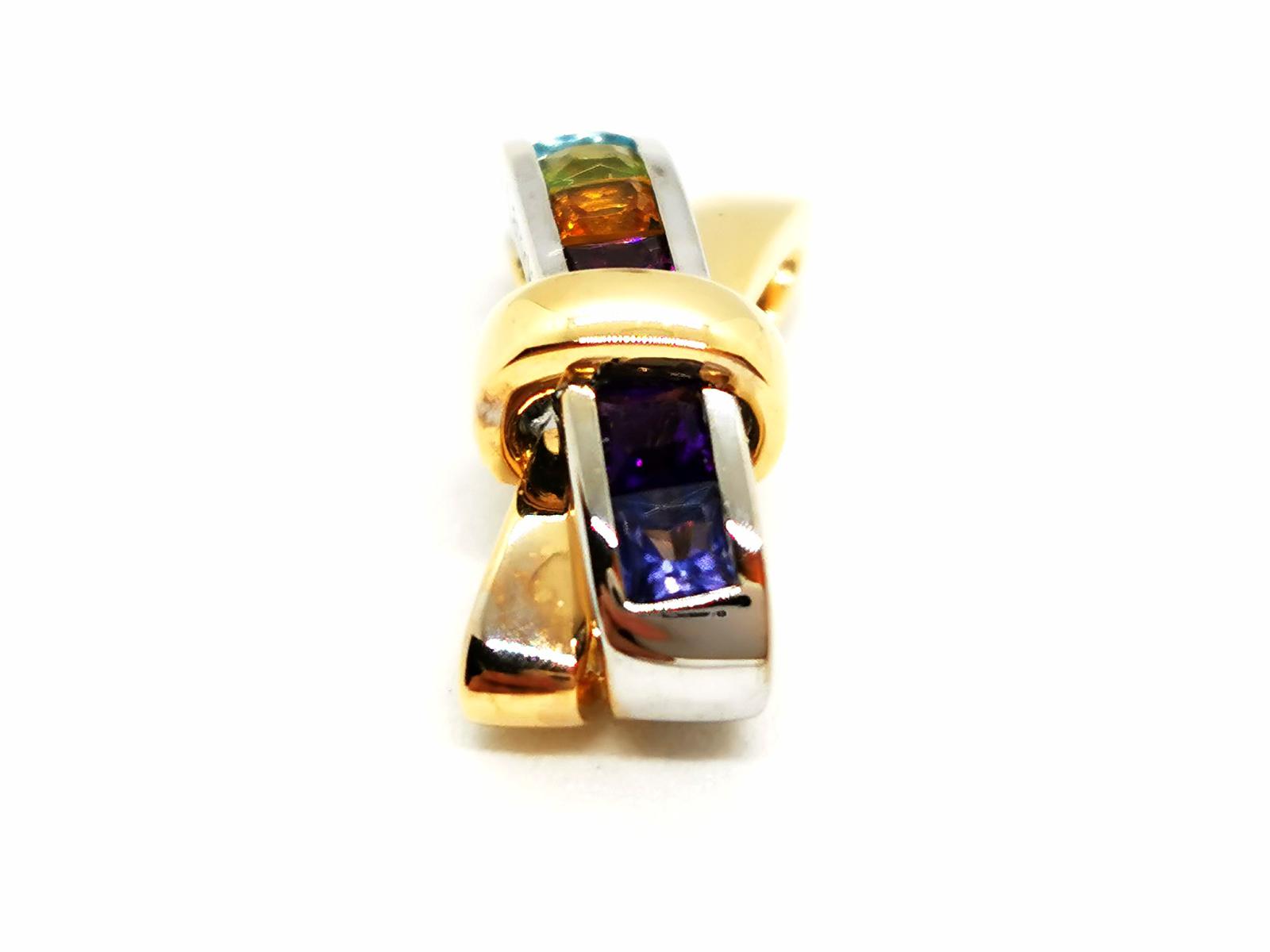 Guy Laroche Pendant White gold, Yellow gold Amethyst