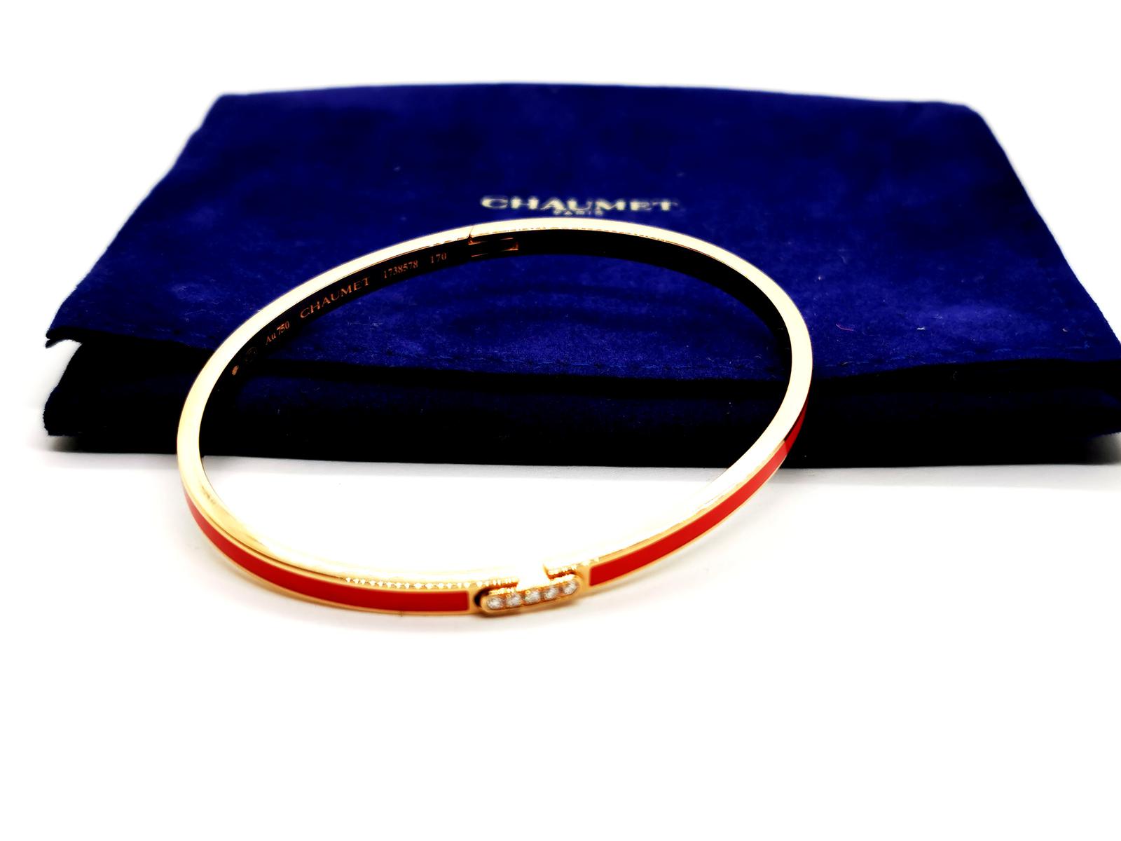 Chaumet Links Bangle Bracelet Rose Gold Diamond