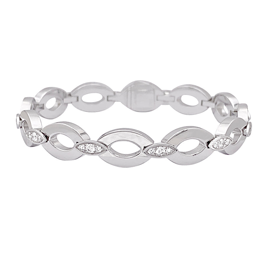 Bracelet Cartier "Diadéa" or blanc, diamants.