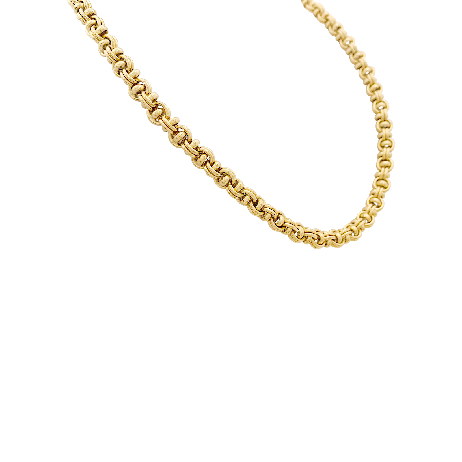 Collier maille fantaisie en or jaune. 70,9 grammes