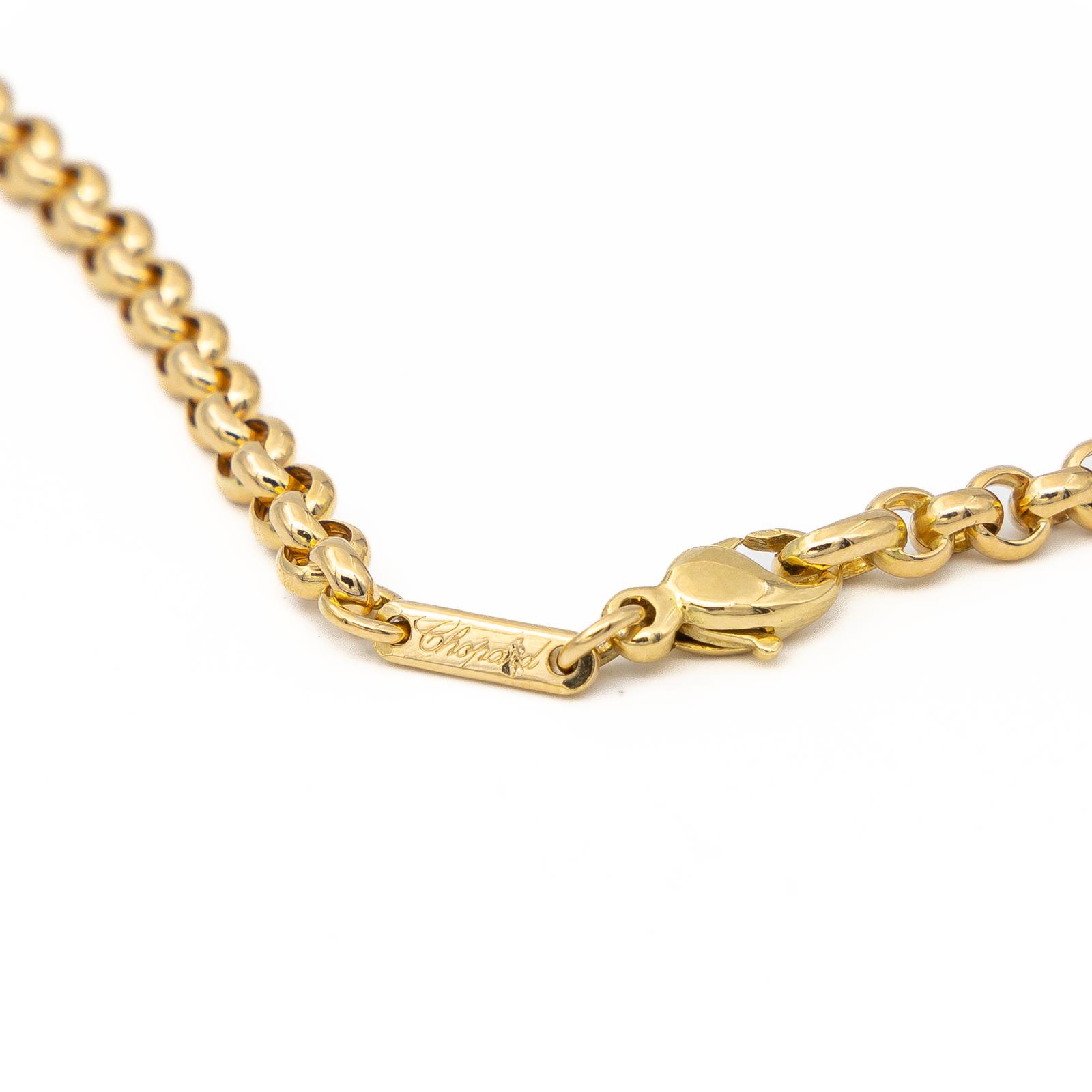 Chopard Happy Diamonds Pendant Necklace Yellow Gold Diamond