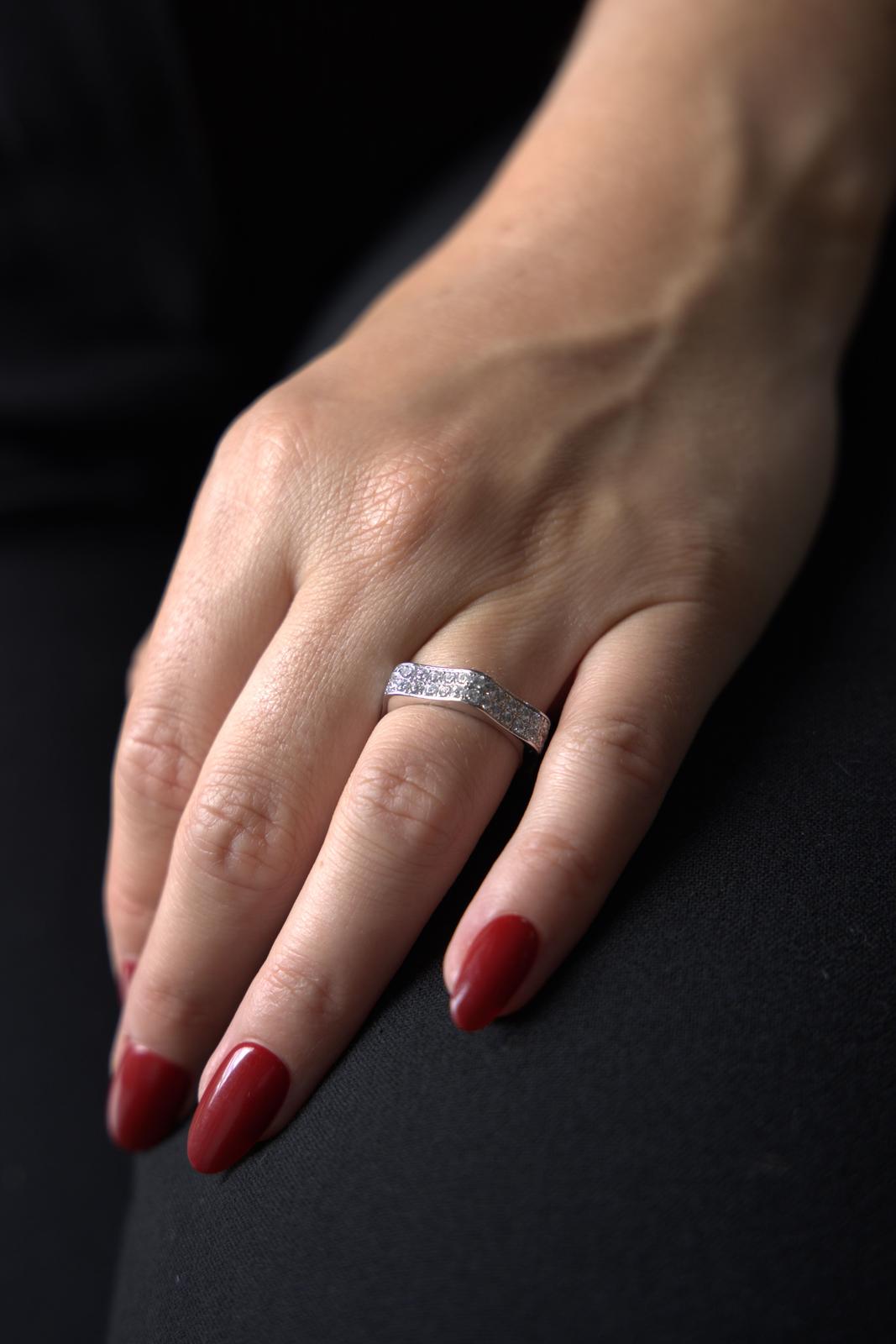 Montblanc White Gold Diamond Wedding Ring