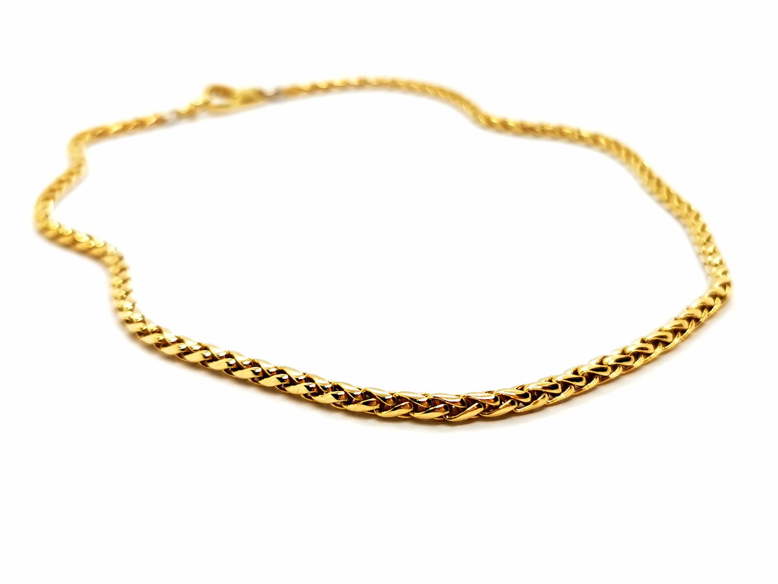 Fred Palm Tree Mesh Necklace Yellow Gold