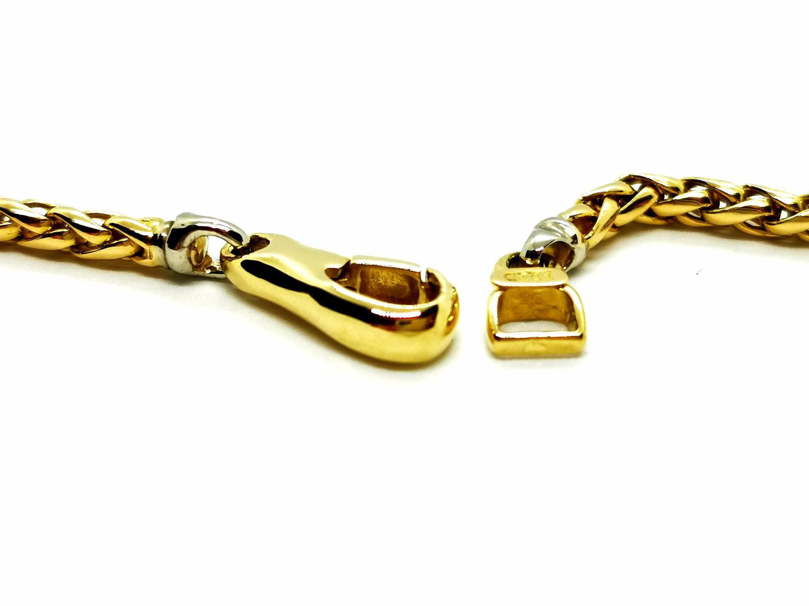 Fred Palm Tree Mesh Necklace Yellow Gold