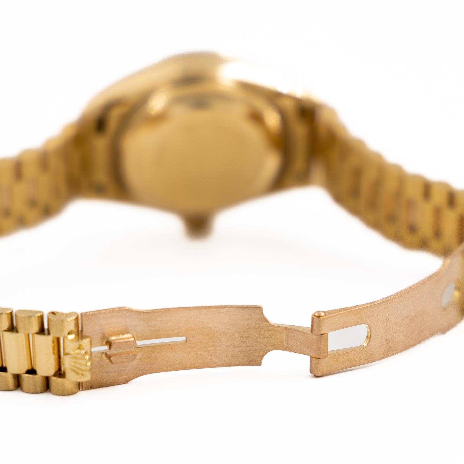 Rolex Oyster Perpetual Date Juste Yellow Gold Diamond Watch