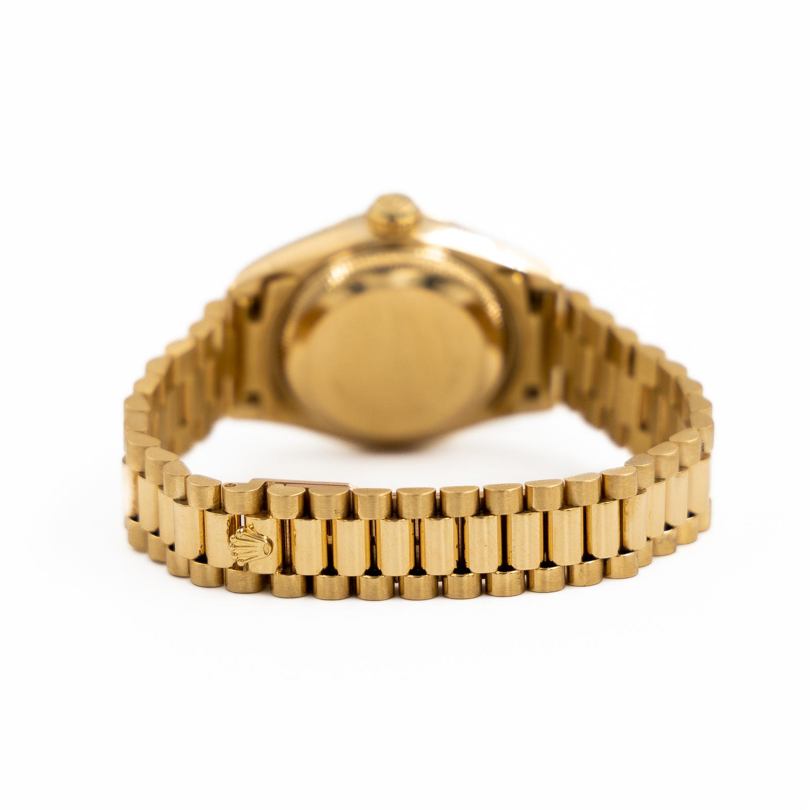 Rolex Oyster Perpetual Date Juste Yellow Gold Diamond Watch
