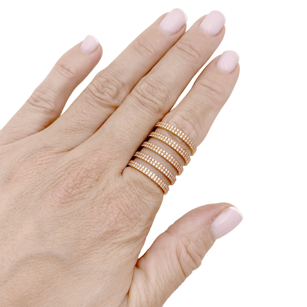 Bague Repossi, modèle "Berbère" en or rose et diamants.