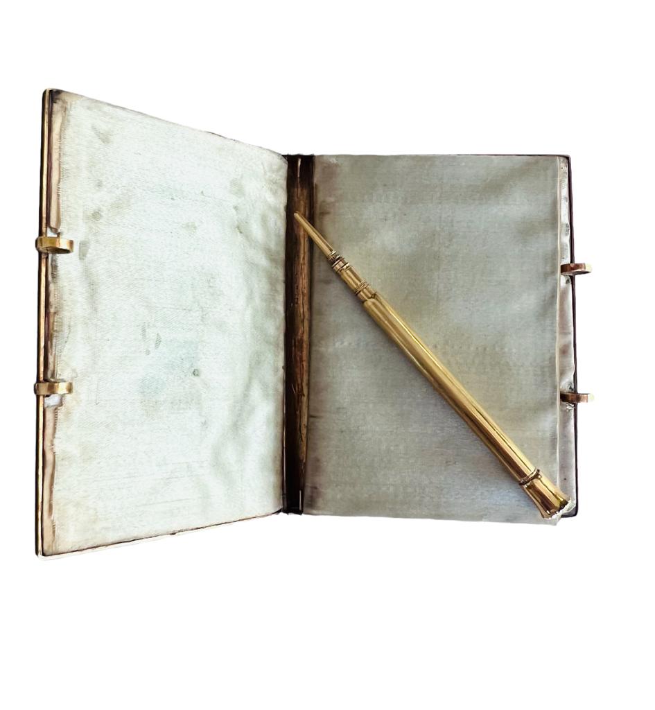 Young girl's mother-of-pearl notebook, late 19th century