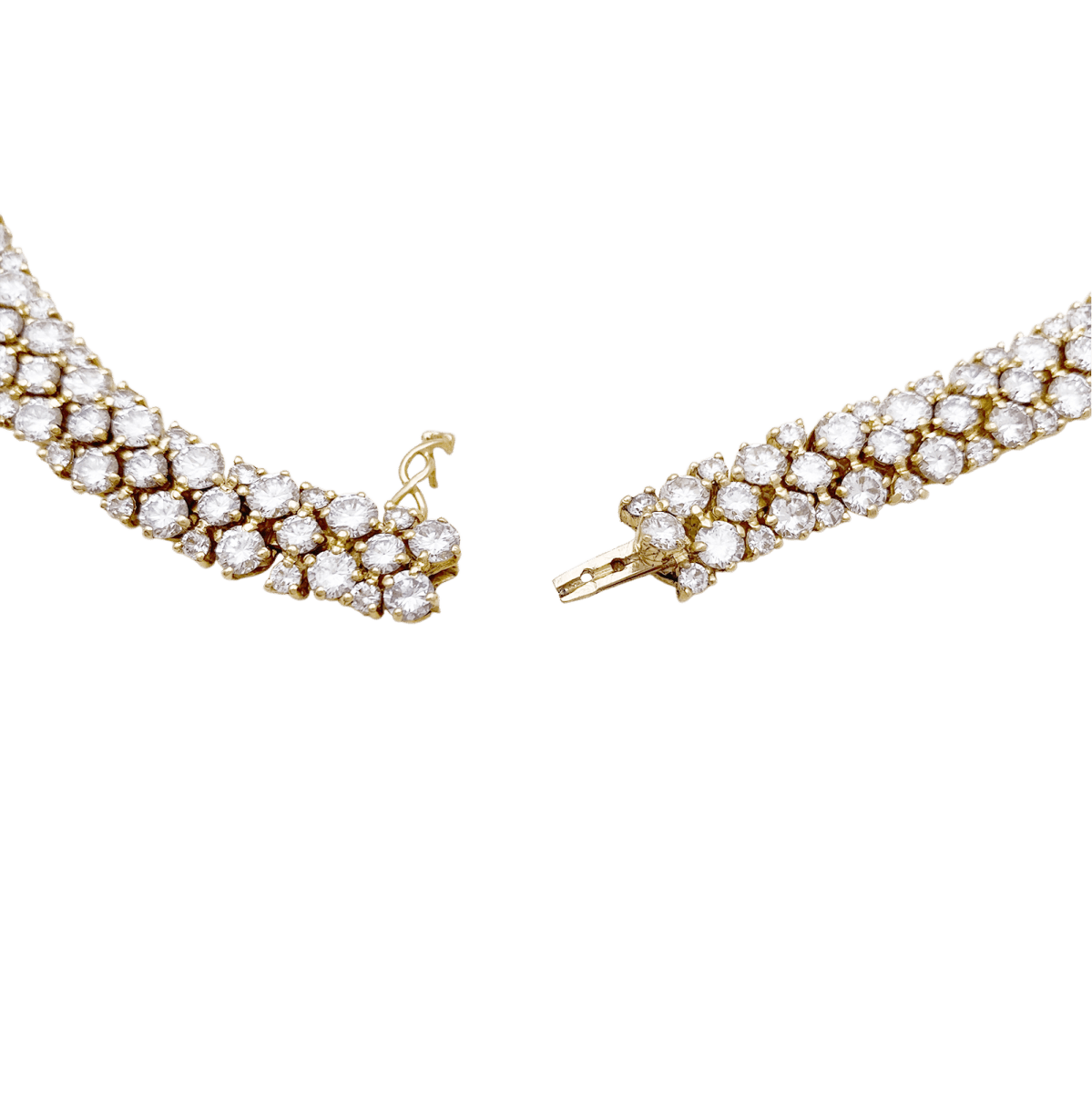 Collier "Rivière" or jaune, diamants. - Maison Eloe