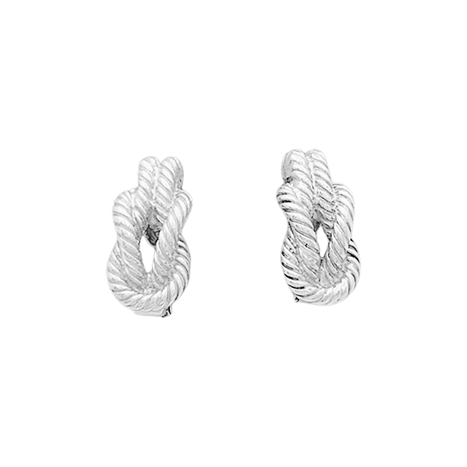 Boucles d'oreilles HERMÈS, "Audierne" en argent.