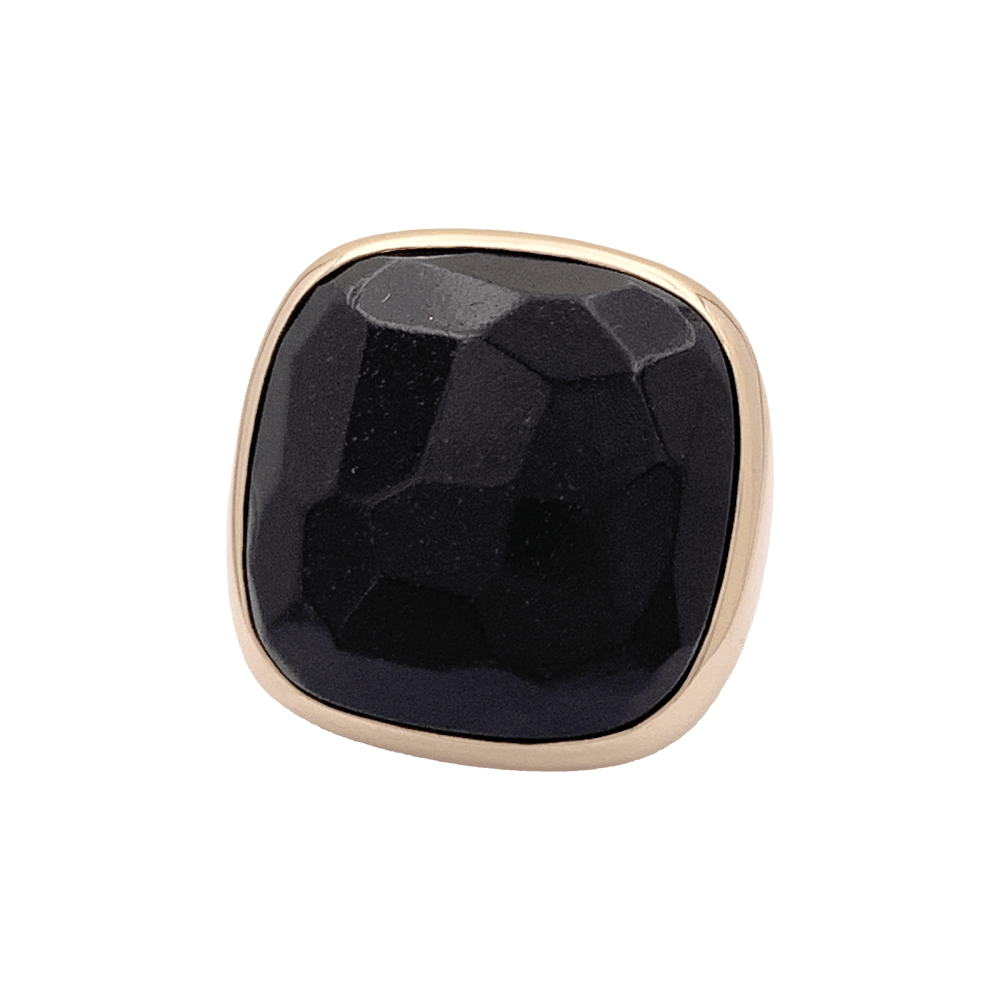 Bague Pomellato "Victoria", or rose, jais.