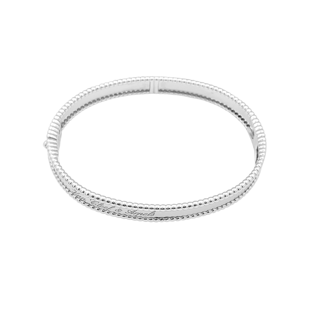 Bracelet Van Cleef & Arpels, "Perlée Signature", or blanc.