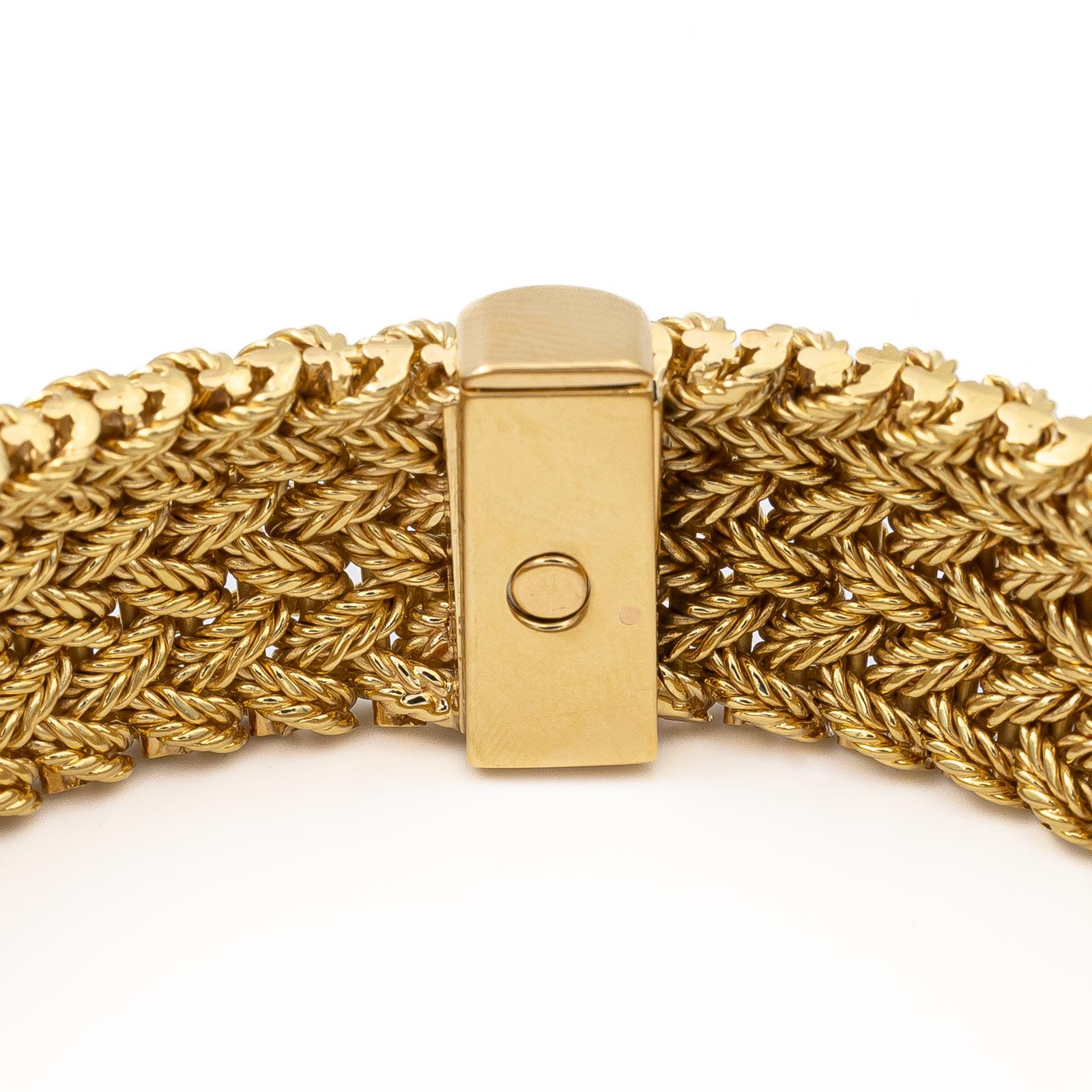 Georges Lenfant Yellow Gold Cuff Bracelet