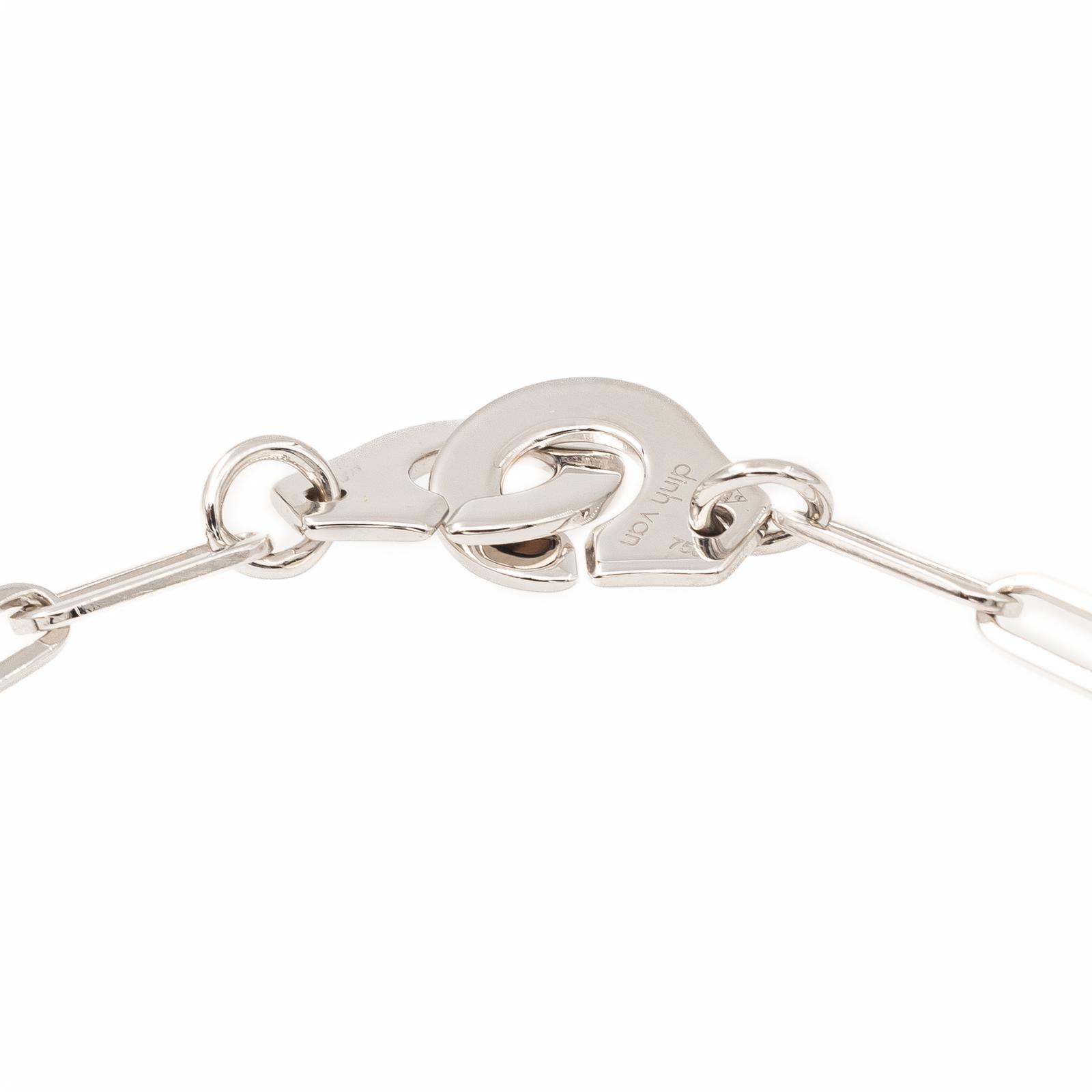 Dinh Van White Gold Handcuff Bracelet