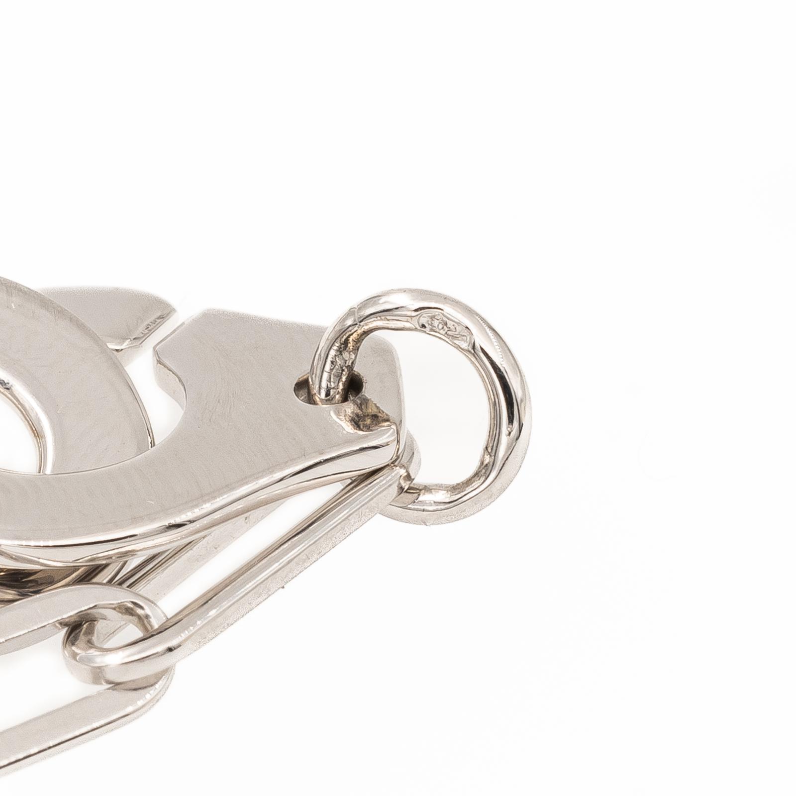 Dinh Van White Gold Handcuff Bracelet