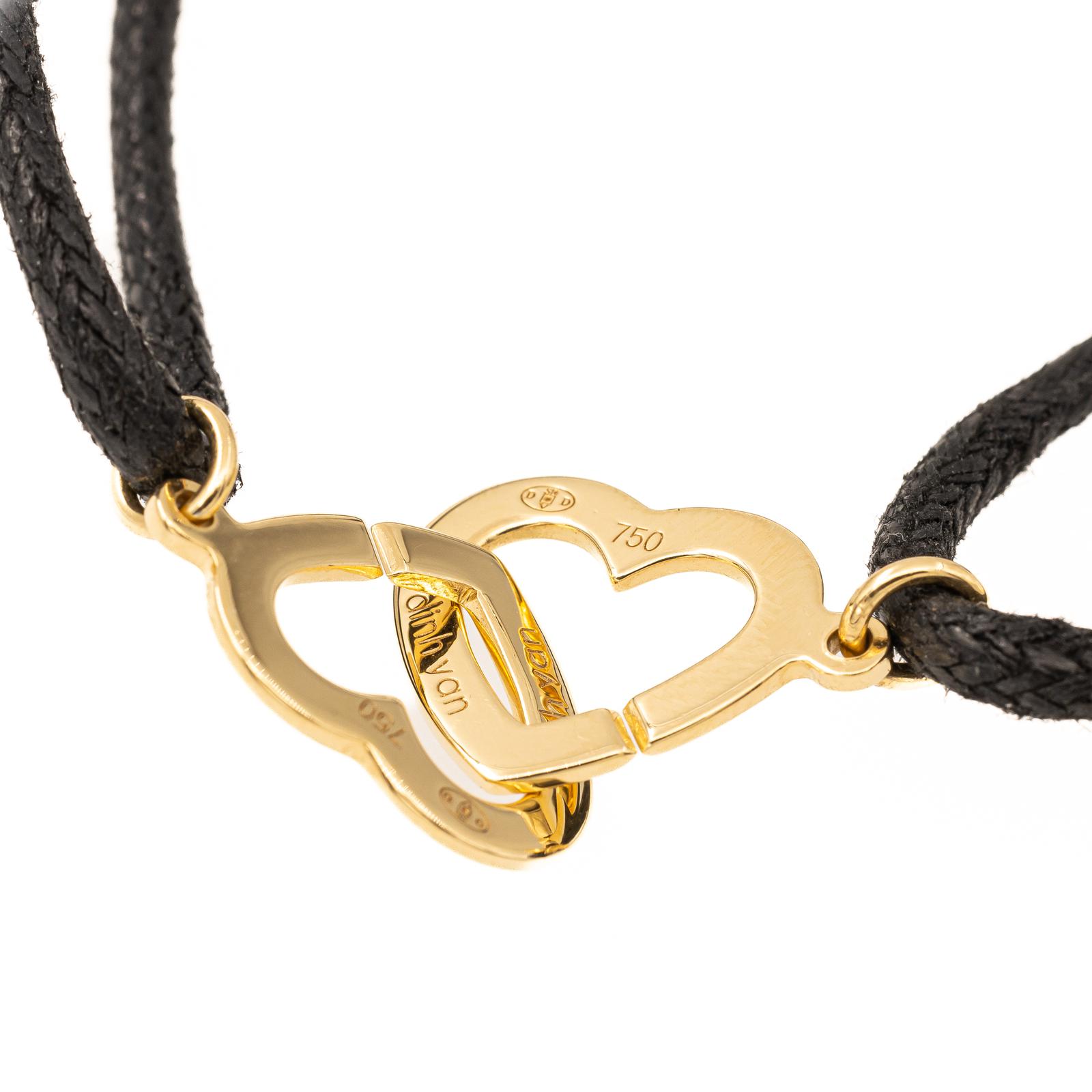 Dinh Van Yellow Gold Handcuff Cord Bracelet