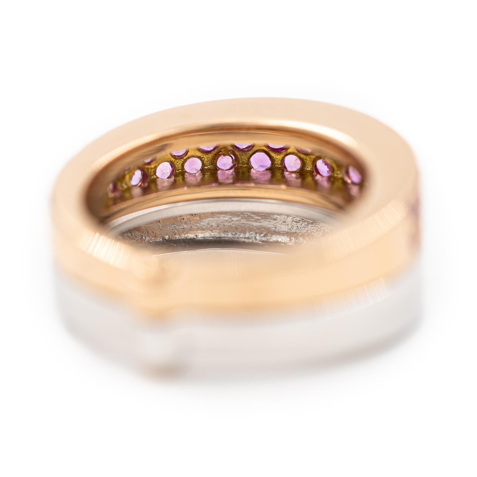 OJ Perrin Ring Rose gold, White gold Sapphire