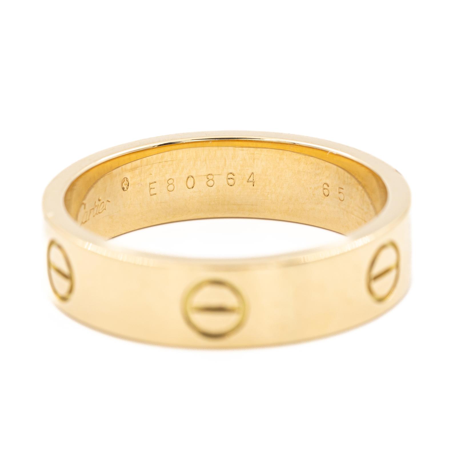 Cartier Love Ring Yellow Gold