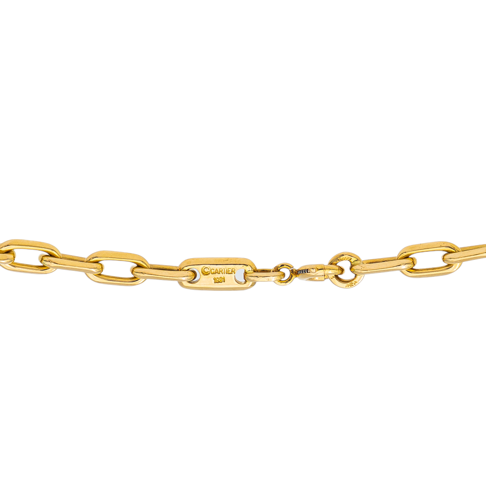 Cartier Santos Chain Necklace Yellow Gold