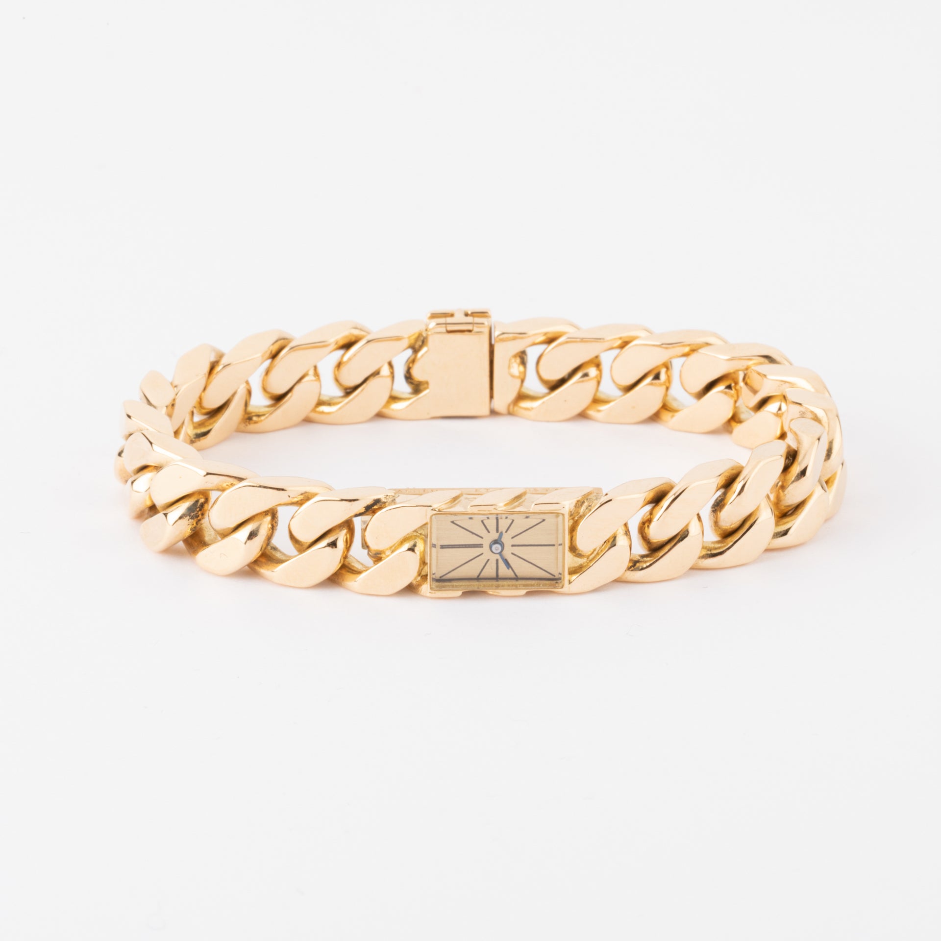 Vacheron et Constantin, a gourmette watch in 18K yellow gold