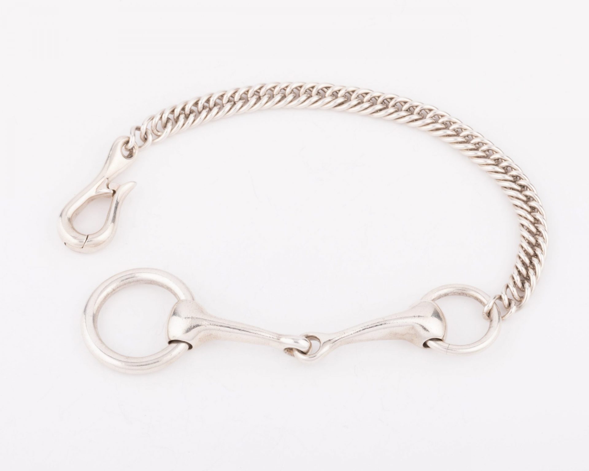 Bracelet from the house of Hermès in silver, Mors model